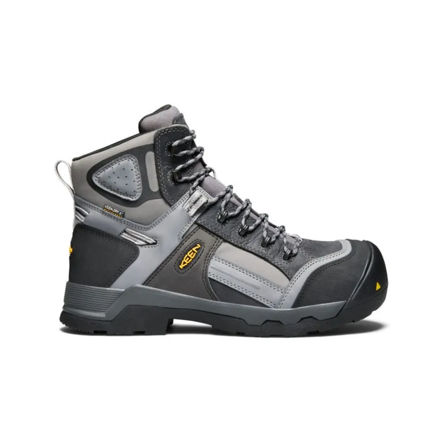 Men KEEN Work Boots & Shoes<Men'S Davenport 6" Insulated Waterproof Boot (Composite Toe) | Magnet/Steel Grey