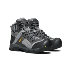 Men KEEN Work Boots & Shoes<Men'S Davenport 6" Insulated Waterproof Boot (Composite Toe) | Magnet/Steel Grey