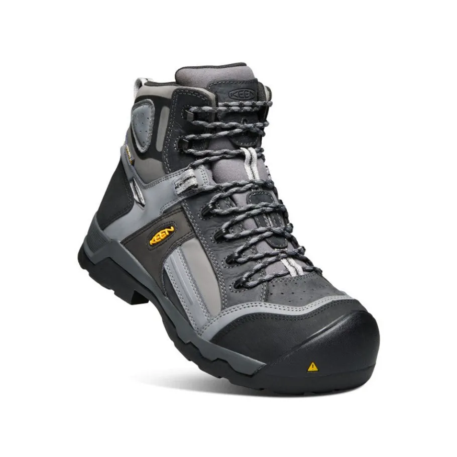 Men KEEN Work Boots & Shoes<Men'S Davenport 6" Insulated Waterproof Boot (Composite Toe) | Magnet/Steel Grey