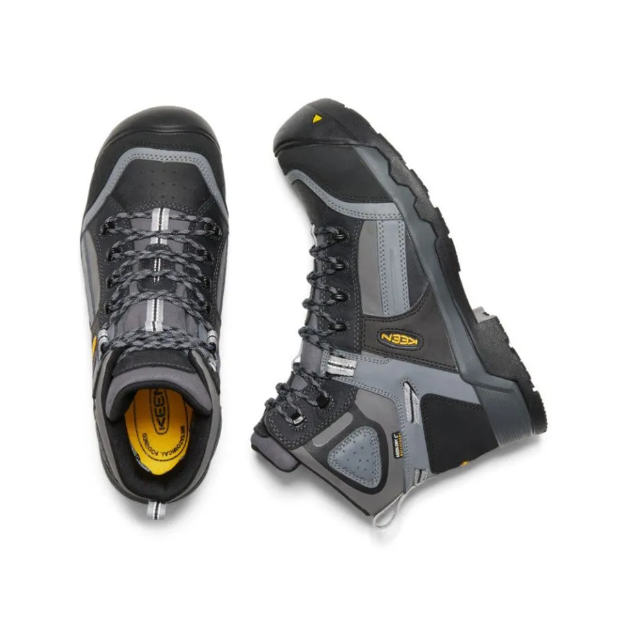 Men KEEN Work Boots & Shoes<Men'S Davenport 6" Insulated Waterproof Boot (Composite Toe) | Magnet/Steel Grey