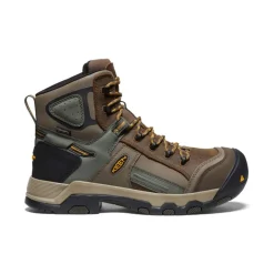 Men KEEN Work Boots & Shoes<Men'S Davenport Al Waterproof Mid (Composite Toe) | Shitake/Forest Night