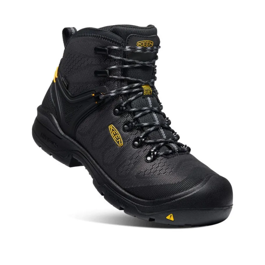 Men KEEN Work Boots & Shoes<Men'S Dearborn 6" Waterproof Boot (Carbon-Fiber Toe) | Black/Steel Grey
