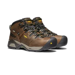 Men KEEN Work Boots & Shoes<Men'S Detroit Xt Waterproof Boot (Steel Toe) | Cascade Brown/Bronze Green