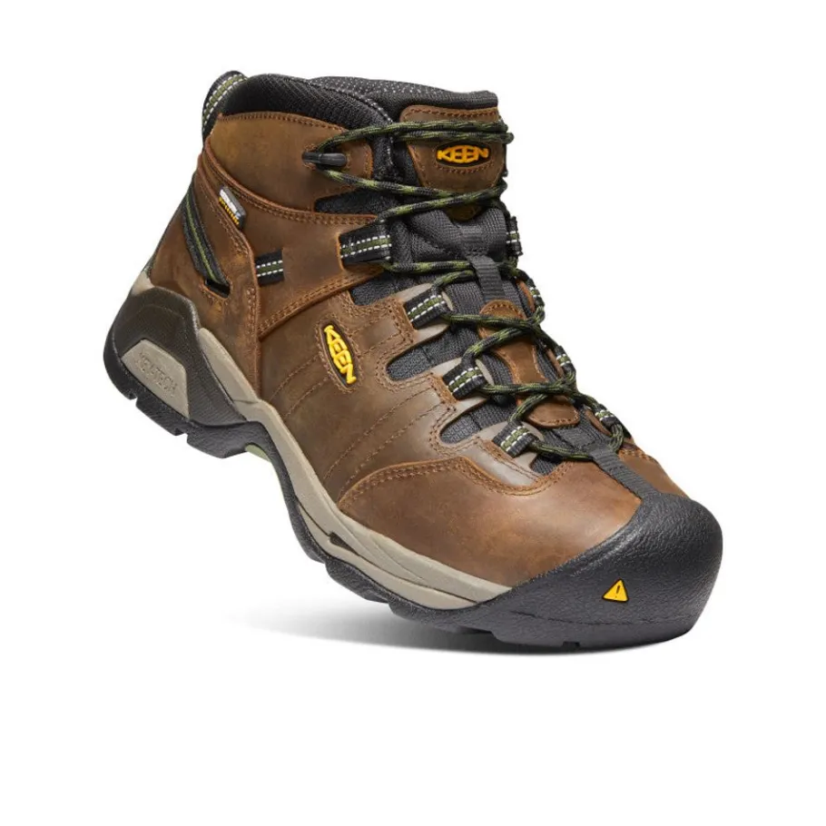 Men KEEN Work Boots & Shoes<Men'S Detroit Xt Waterproof Boot (Steel Toe) | Cascade Brown/Bronze Green
