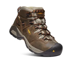 Men KEEN Work Boots & Shoes<Men'S Detroit Xt Waterproof Boot (Soft Toe) | Black Olive/Leather Brown