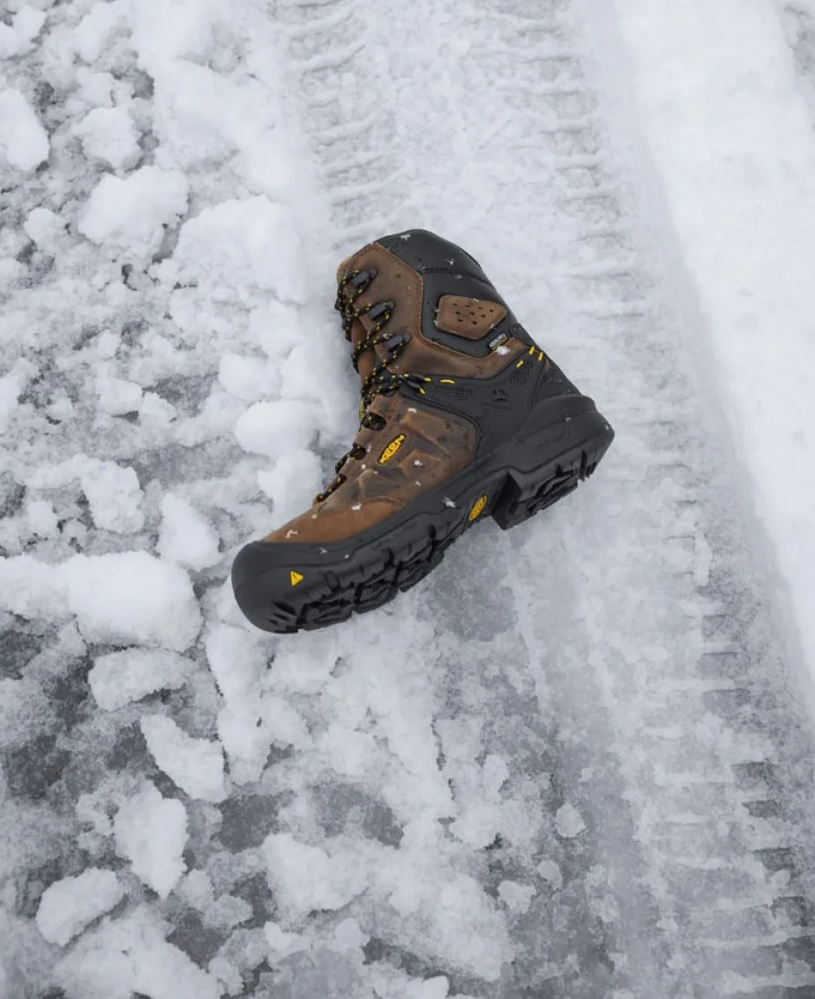 Men KEEN Work Boots & Shoes<Men'S Dover 8" Insulated Waterproof Boot (Carbon-Fiber Toe) | Dark Earth/Black