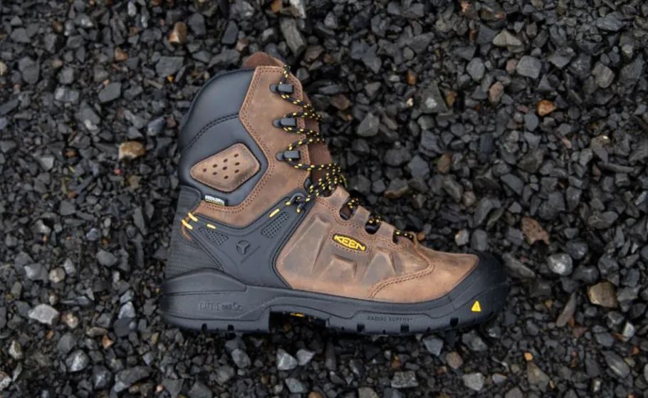 Men KEEN Work Boots & Shoes<Men'S Dover 8" Waterproof Boot (Carbon-Fiber Toe) | Dark Earth/Black