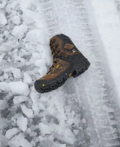 Men KEEN Work Boots & Shoes<Men'S Dover 8" Waterproof Boot (Carbon-Fiber Toe) | Dark Earth/Black