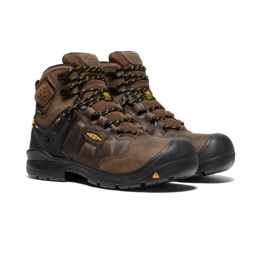 Men KEEN Work Boots & Shoes<Men'S Dover 6" Waterproof (Carbon-Fiber Toe) | Dark Earth/Black