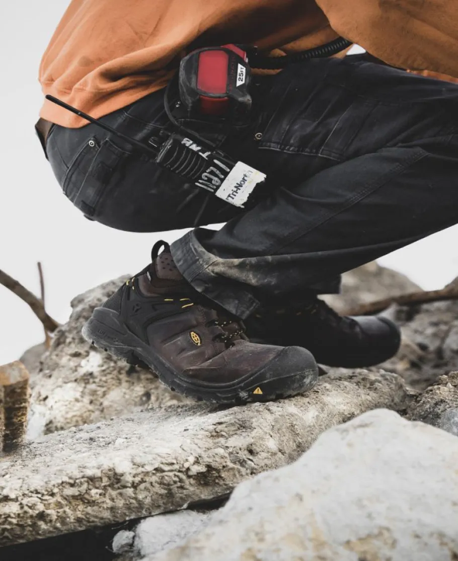 Men KEEN Work Boots & Shoes<Men'S Dover 6" Waterproof (Carbon-Fiber Toe) | Dark Earth/Black