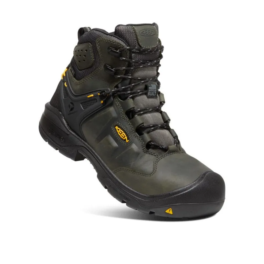 Men KEEN Work Boots & Shoes<Men'S Dover 6" Waterproof (Carbon-Fiber Toe) | Magnet/Black