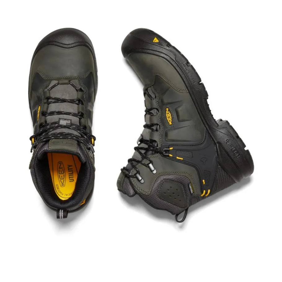 Men KEEN Work Boots & Shoes<Men'S Dover 6" Waterproof (Carbon-Fiber Toe) | Magnet/Black