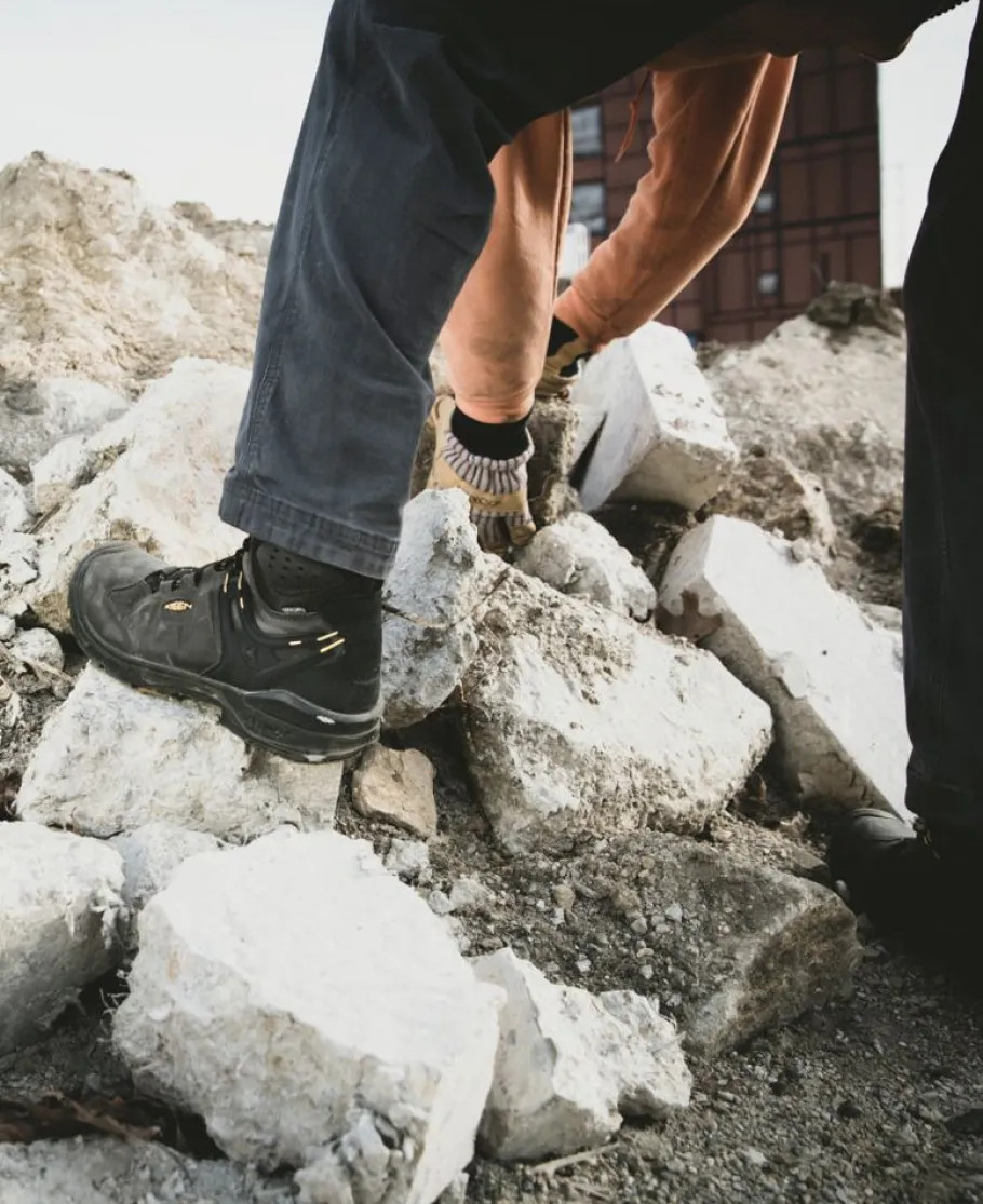 Men KEEN Work Boots & Shoes<Men'S Dover 6" Waterproof (Carbon-Fiber Toe) | Magnet/Black