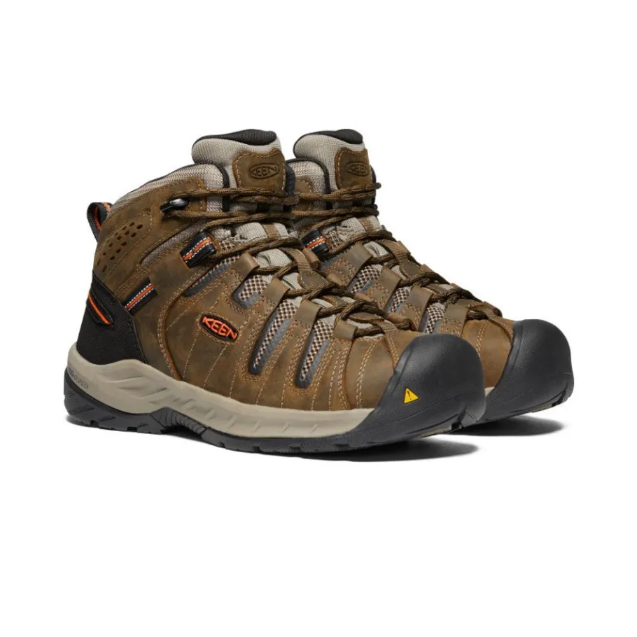 Men KEEN Work Boots & Shoes<Men'S Flint Ii Boot (Soft Toe) | Cascade Brown/Burnt Ochre