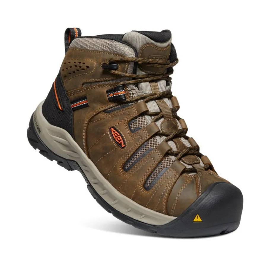 Men KEEN Work Boots & Shoes<Men'S Flint Ii Boot (Soft Toe) | Cascade Brown/Burnt Ochre