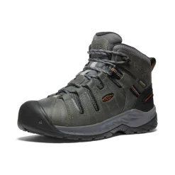 Men KEEN Work Boots & Shoes<Men'S Flint Ii Waterproof Mid (Soft Toe) | Steel Grey/Tortoise Shell
