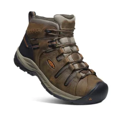 Men KEEN Work Boots & Shoes<Men'S Flint Ii Waterproof Mid (Soft Toe) | Black Olive/Brindle