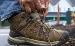 Men KEEN Work Boots & Shoes<Men'S Flint Ii Waterproof Mid (Soft Toe) | Black Olive/Brindle