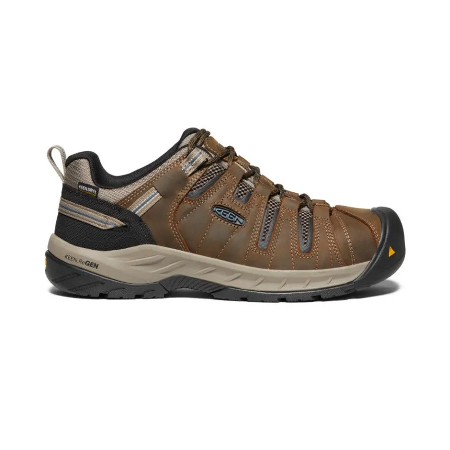 Men KEEN Work Boots & Shoes<Men'S Flint Ii Waterproof (Steel Toe) | Cascade Brown/Orion Blue