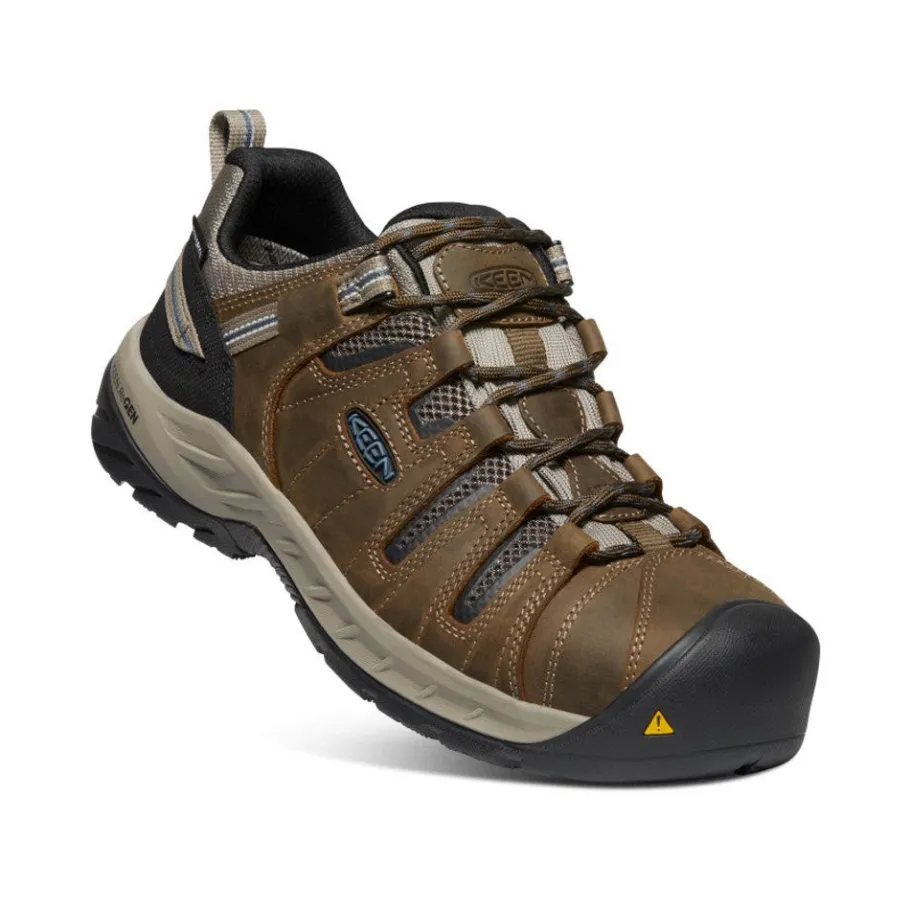 Men KEEN Work Boots & Shoes<Men'S Flint Ii Waterproof (Steel Toe) | Cascade Brown/Orion Blue