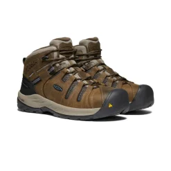 Men KEEN Work Boots & Shoes<Men'S Flint Ii Waterproof Boot (Steel Toe) | Cascade Brown/Orion Blue