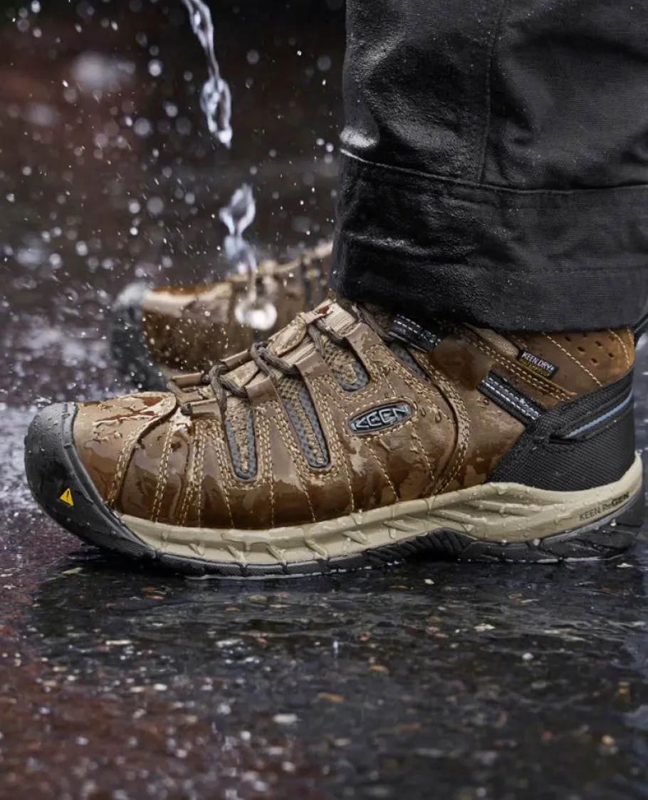 Men KEEN Work Boots & Shoes<Men'S Flint Ii Waterproof Boot (Steel Toe) | Cascade Brown/Orion Blue