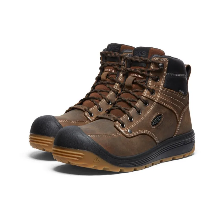 Men KEEN Work Boots & Shoes<Men'S Fort Wayne 6" Waterproof (Carbon-Fiber Toe) | Dark Earth/Gum