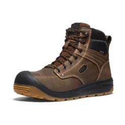Men KEEN Work Boots & Shoes<Men'S Fort Wayne 6" Waterproof (Carbon-Fiber Toe) | Dark Earth/Gum