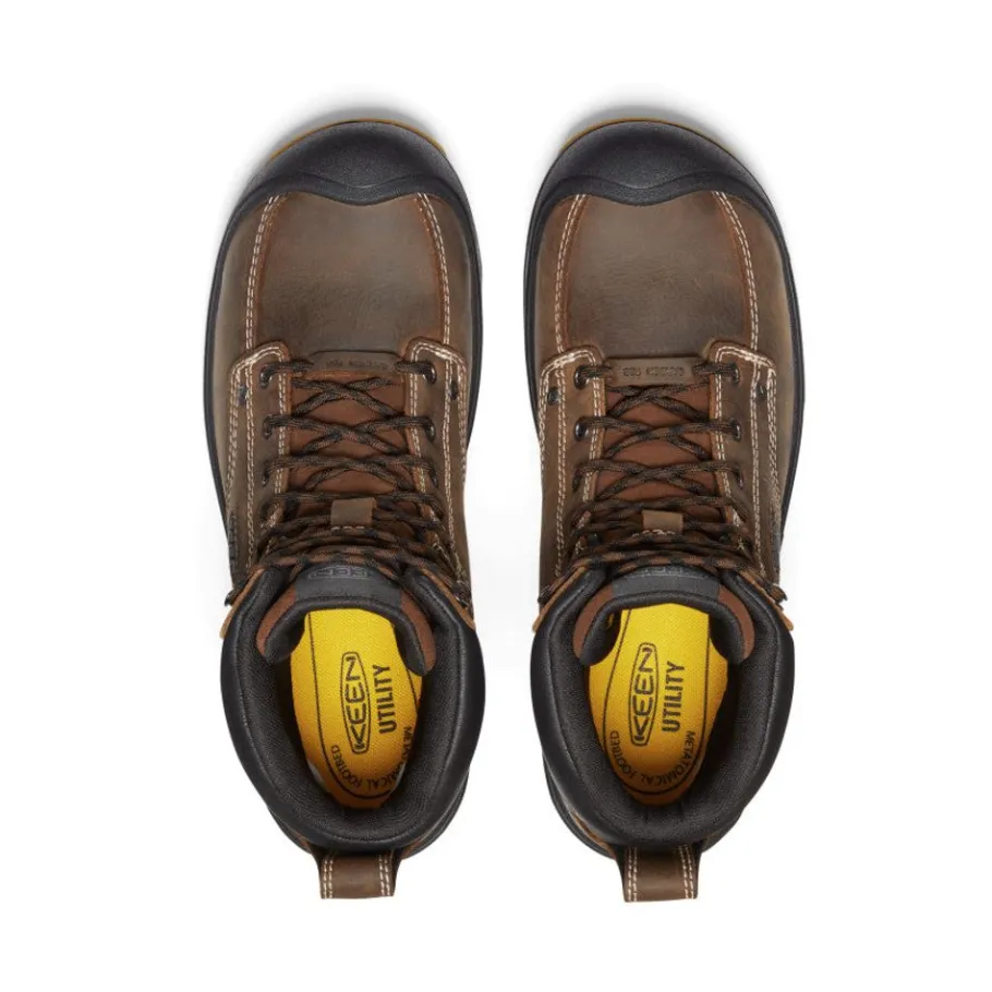 Men KEEN Work Boots & Shoes<Men'S Fort Wayne 6" Waterproof (Carbon-Fiber Toe) | Dark Earth/Gum