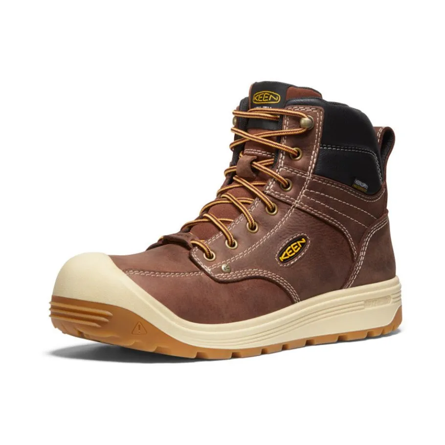 Men KEEN Work Boots & Shoes<Men'S Fort Wayne 6" Waterproof (Carbon-Fiber Toe) | Tortoise Shell/Gum