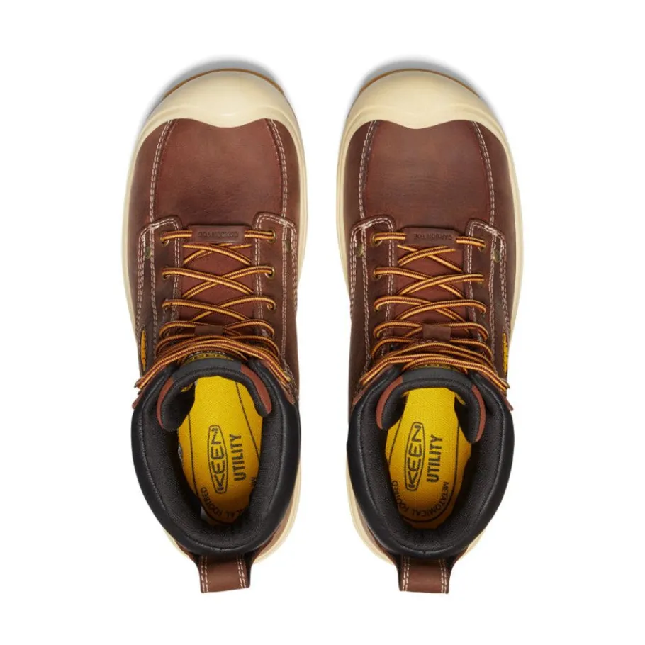 Men KEEN Work Boots & Shoes<Men'S Fort Wayne 6" Waterproof (Carbon-Fiber Toe) | Tortoise Shell/Gum