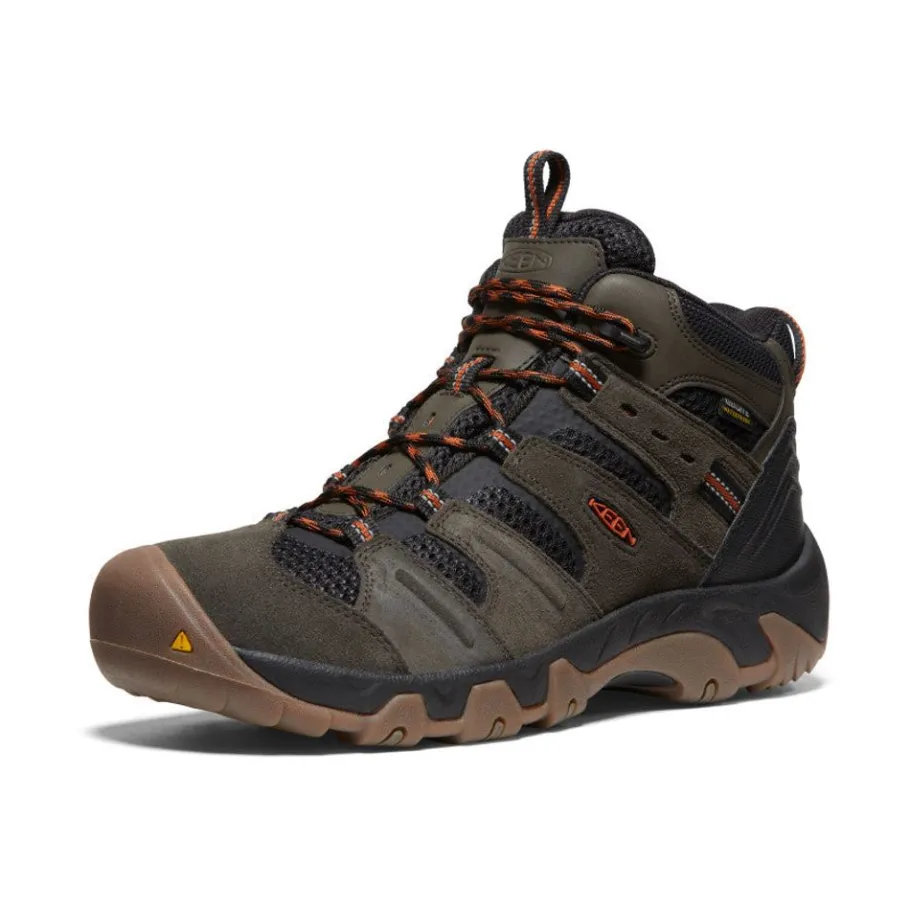 Men KEEN Boots<Men'S Headout Waterproof Hiking Boot | Black Olive/Fossil Orange