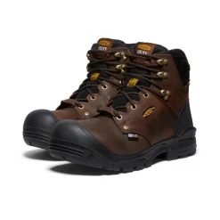 Men KEEN Work Boots & Shoes<Men'S Independence 6" Insulated Waterproof Boot (Carbon Fiber Toe) | Dark Earth/Black