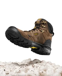 Men KEEN Work Boots & Shoes<Men'S Independence 6" Insulated Waterproof Boot (Carbon Fiber Toe) | Dark Earth/Black