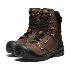 Men KEEN Work Boots & Shoes<Men'S Independence 8" Insulated Waterproof Boot (Carbon Fiber Toe) | Dark Earth/Black