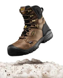 Men KEEN Work Boots & Shoes<Men'S Independence 8" Insulated Waterproof Boot (Carbon Fiber Toe) | Dark Earth/Black