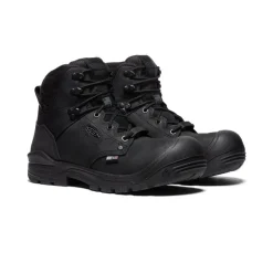 Men KEEN Work Boots & Shoes<Men'S Independence 6" Waterproof Boot (Carbon Fiber Toe) | Black/Black