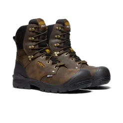 Men KEEN Work Boots & Shoes<Men'S Independence 8" Waterproof Boot (Carbon Fiber Toe) | Dark Earth/Black