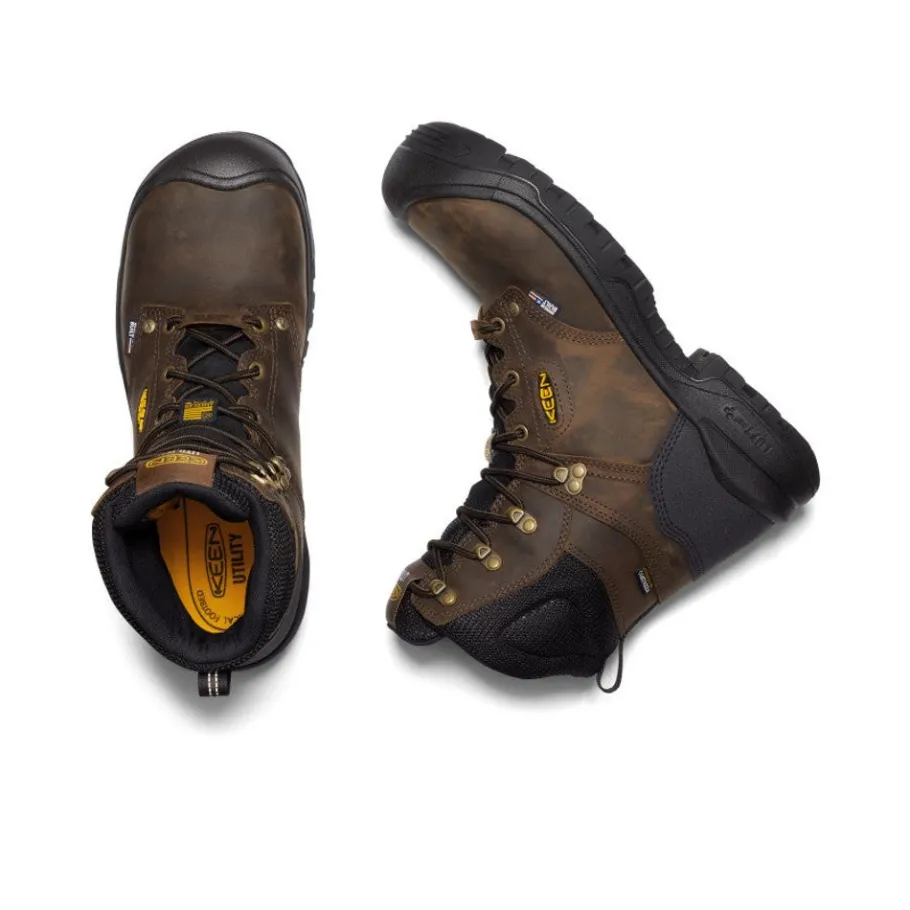 Men KEEN Work Boots & Shoes<Men'S Independence 8" Waterproof Boot (Carbon Fiber Toe) | Dark Earth/Black
