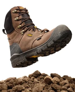 Men KEEN Work Boots & Shoes<Men'S Independence 8" Waterproof Boot (Carbon Fiber Toe) | Dark Earth/Black