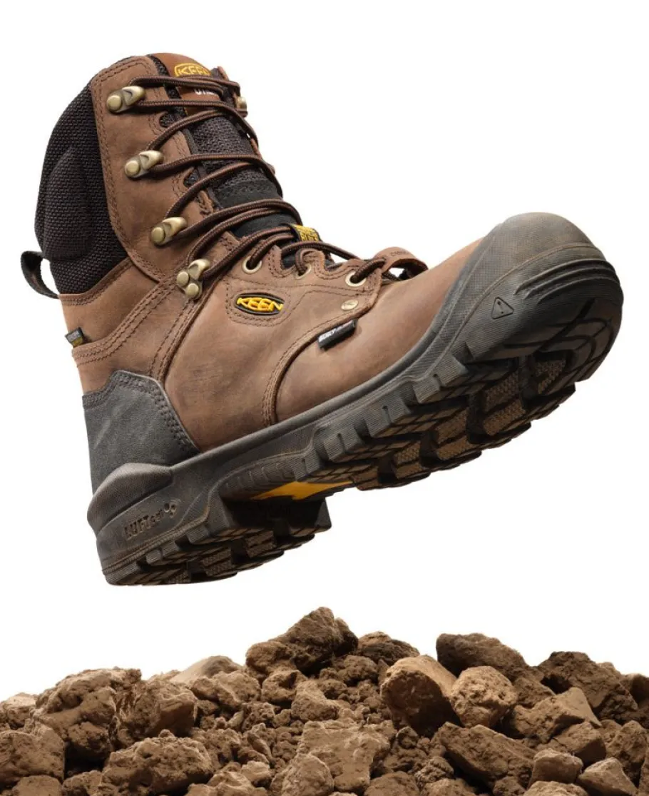 Men KEEN Work Boots & Shoes<Men'S Independence 8" Waterproof Boot (Carbon Fiber Toe) | Dark Earth/Black