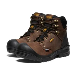 Men KEEN Work Boots & Shoes<Men'S Independence 6" Waterproof Boot (Soft Toe) | Dark Earth/Black