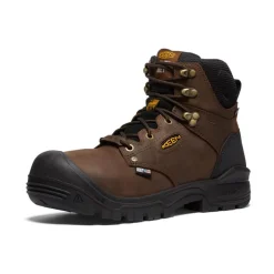 Men KEEN Work Boots & Shoes<Men'S Independence 6" Waterproof Internal Met (Carbon-Fiber Toe) | Dark Earth/Black