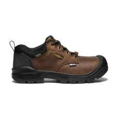Men KEEN Work Boots & Shoes<Men'S Independence Oxford Waterproof Shoe (Carbon-Fiber Toe) | Dark Earth/Black