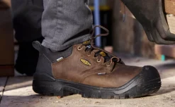 Men KEEN Work Boots & Shoes<Men'S Independence Oxford Waterproof Shoe (Carbon-Fiber Toe) | Dark Earth/Black