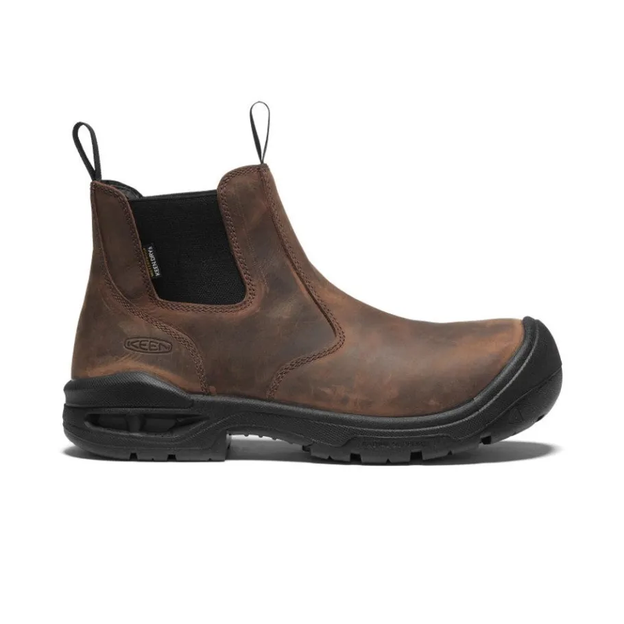 Men KEEN Work Boots & Shoes<Men'S Juneau Romeo Waterproof (Soft Toe) | Dark Earth/Black