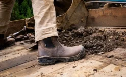 Men KEEN Work Boots & Shoes<Men'S Juneau Romeo Waterproof (Soft Toe) | Dark Earth/Black
