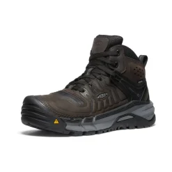 Men KEEN Work Boots & Shoes<Men'S Kansas City+ Kbf Waterproof Mid (Soft Toe) | Coffee Bean/Black
