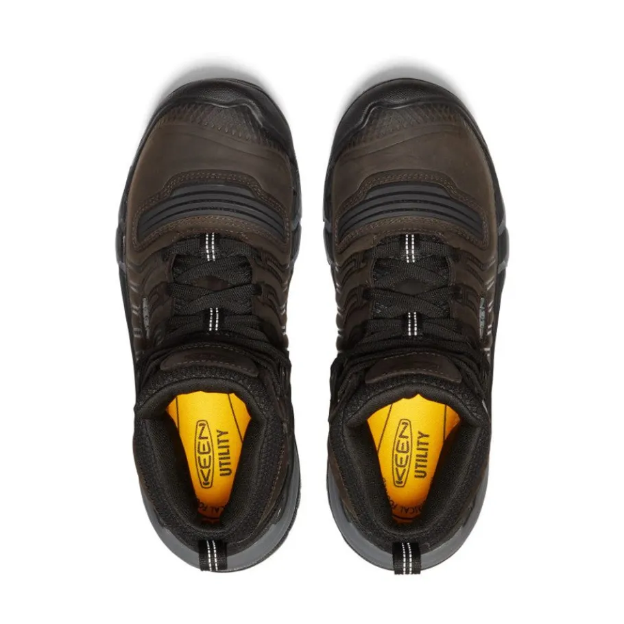 Men KEEN Work Boots & Shoes<Men'S Kansas City+ Kbf Waterproof Mid (Soft Toe) | Coffee Bean/Black