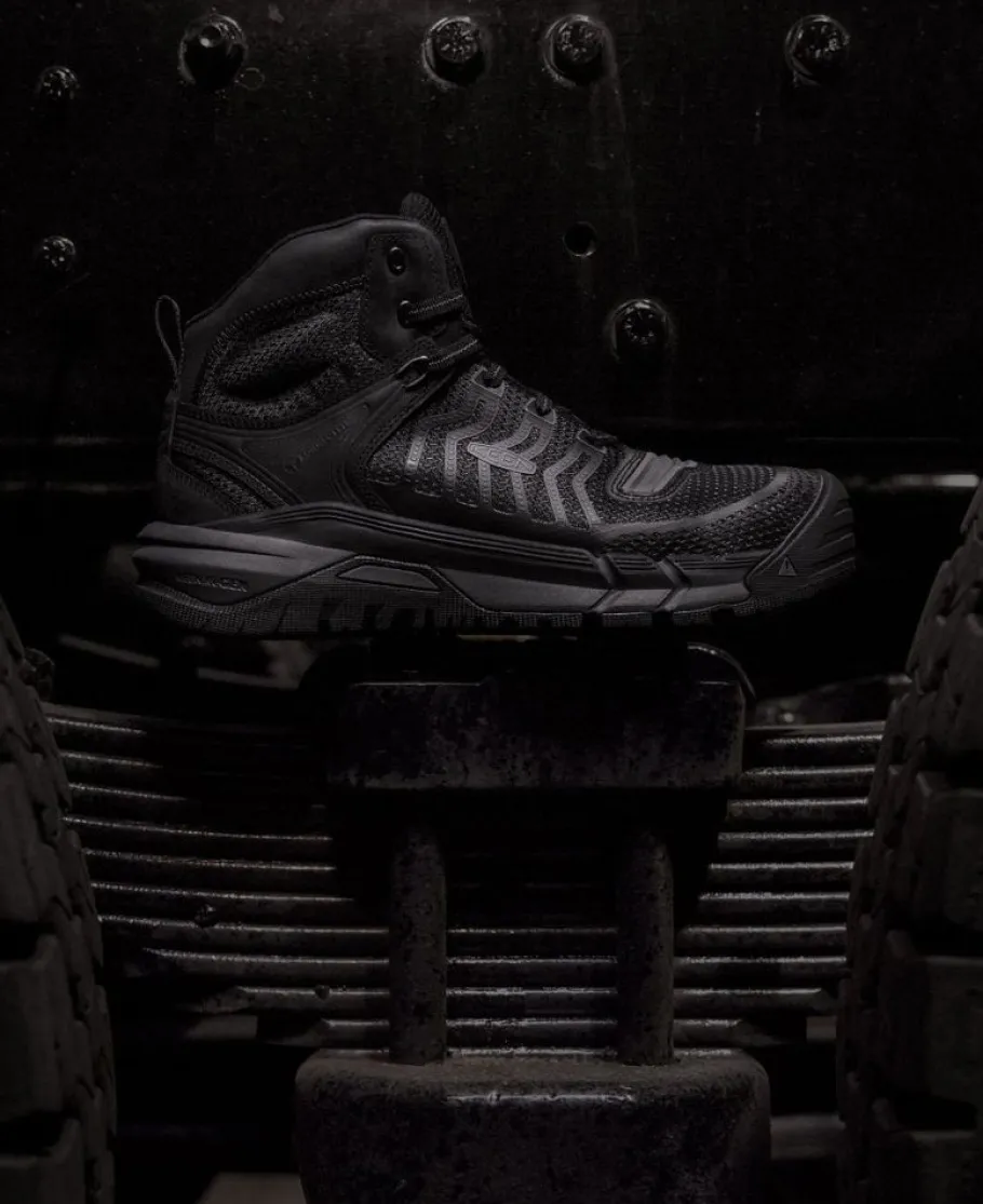 Men KEEN Work Boots & Shoes<Men'S Kansas City Mid (Carbon-Fiber Toe) | Black/Gun Metal